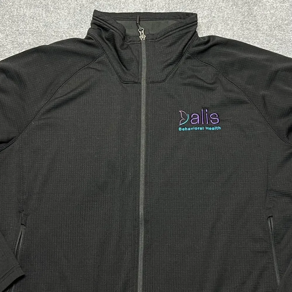 The North Face Jacket Mens 2XL Black Softshell Full Zip Microgrid
